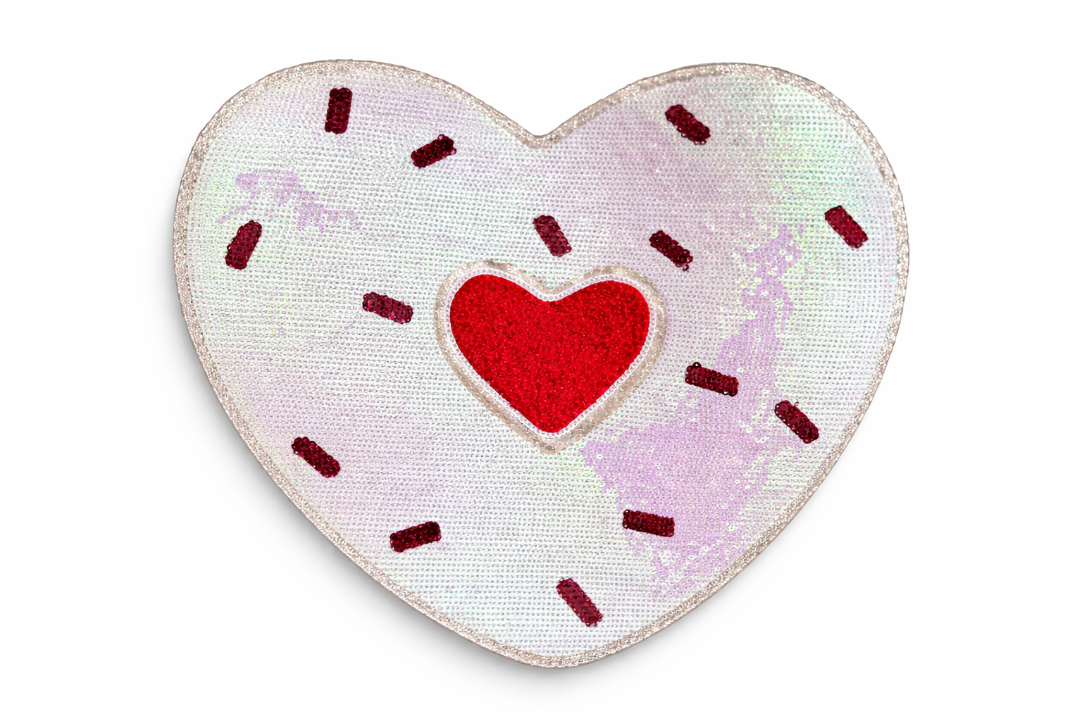 Donut Heart - Sequin Patch