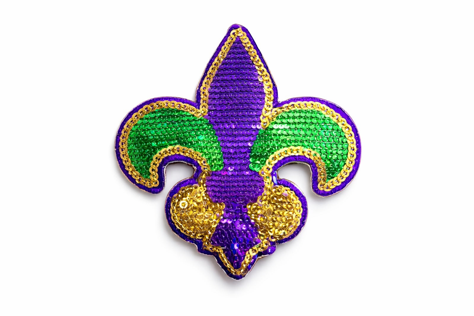 Mardi Gras Fleur de lis - Sequin Patch