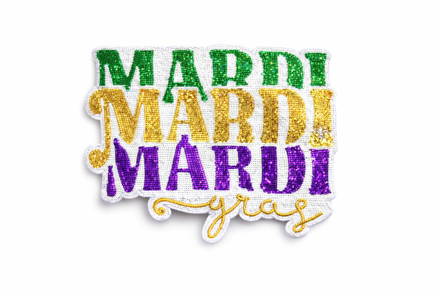 Mardi Mardi Mardi Gras - Sequin Patch