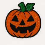 Halloween Pumpkin Smile Sequin Patches.